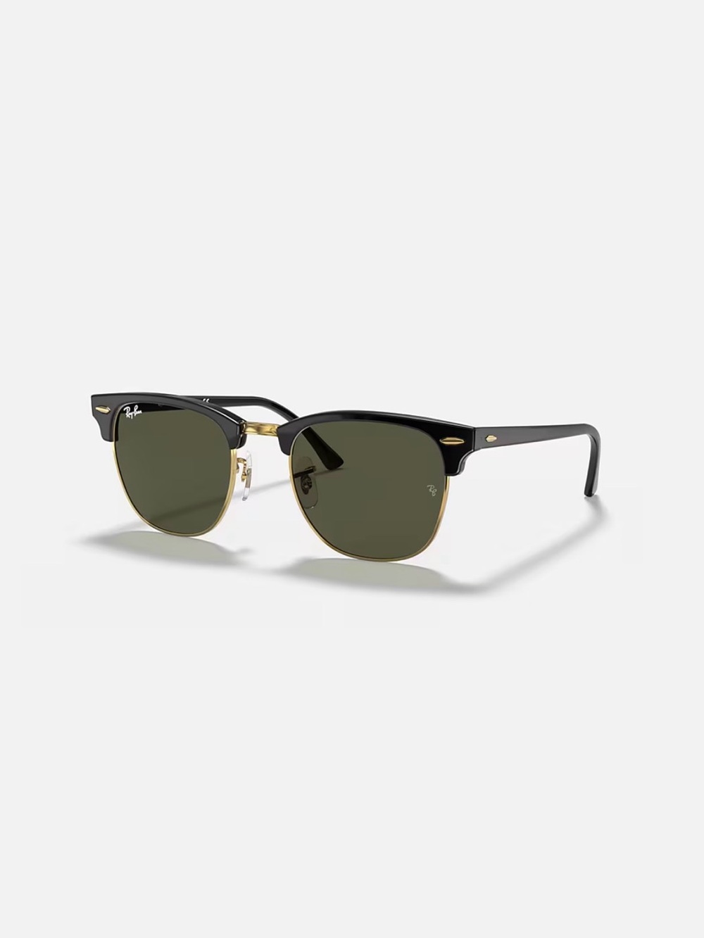 Ray-Ban RB3016 Clubmaster Classic Black Gold Sunglasses w/ Case